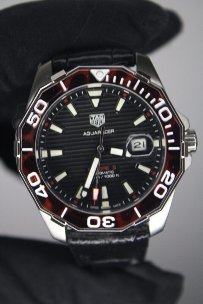 TAG HEUER Calibre 5 Leather strap 43mm