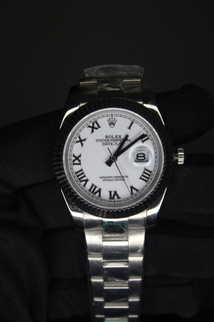 Rolx Date Just 41mm White dial Roman numeral