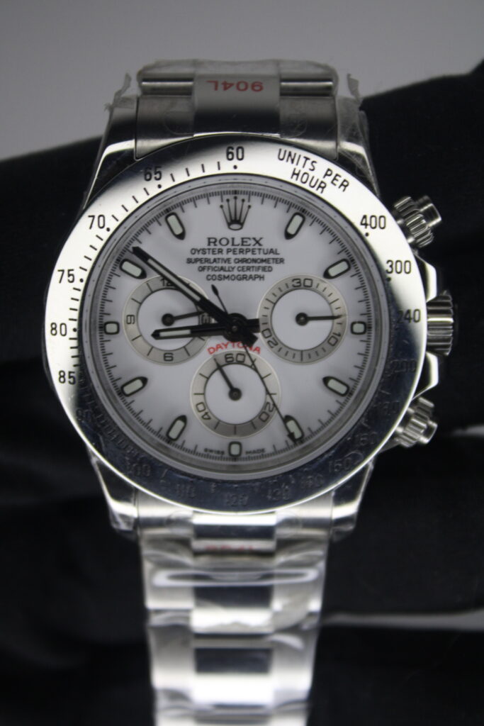 Super Clone Rolex Daytona Stainless White dial 12.2mm Thickness