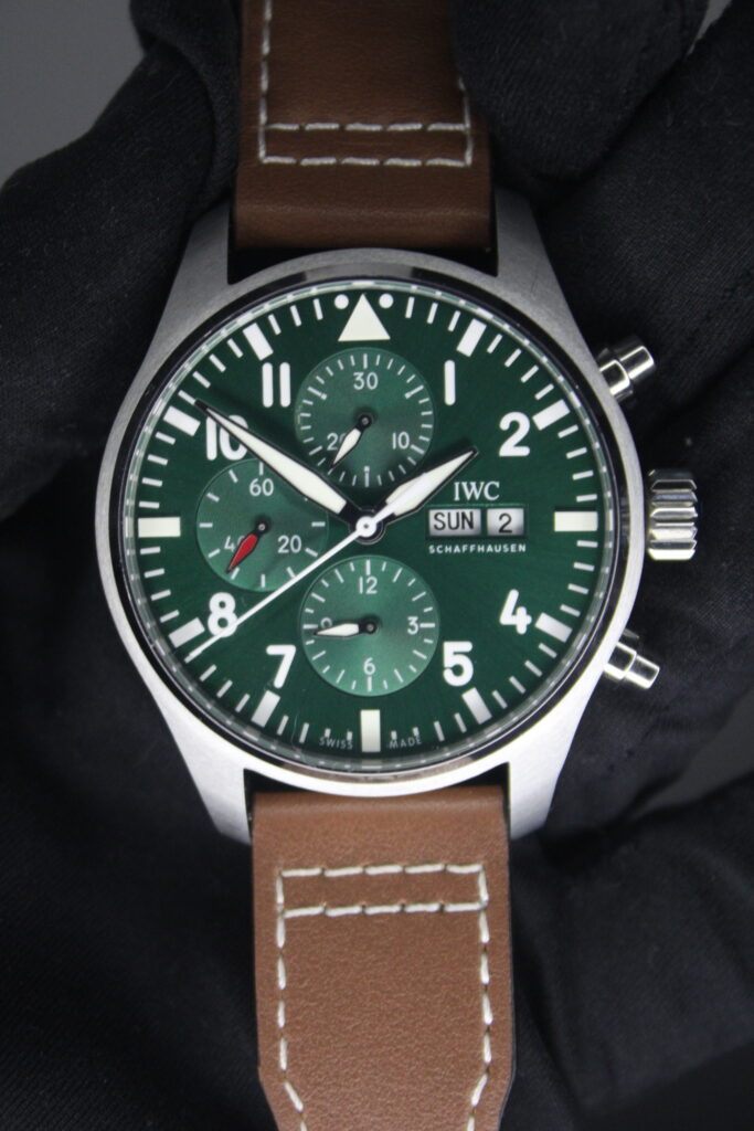 Super Clone Green IWC Pilot Chrono