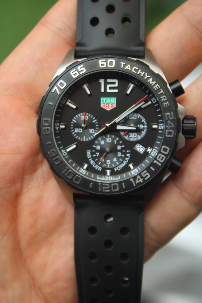 Tag Heuer F1 Classic 43mm Black Dial Rubber band